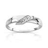 Bague or 750 blanc diamant