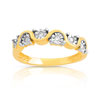 Bague 2 ors 750 diamant