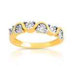 Bague 2 ors 750 diamant