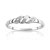 Bague or 750 blanc diamant