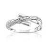 Bague or 750 blanc diamant
