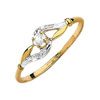 Bague or 750 2 tons aigue-marine