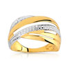Bague or 750 2 tons diamant