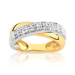 Bague 2 ors 750 diamant