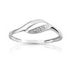 Bague or 750 blanc diamant