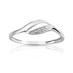 Bague or 750 blanc diamant