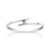 Bague or 750 blanc diamant