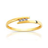 Bague or 750 jaune diamant