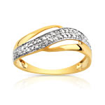Bague or 750 2 tons diamant
