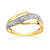 Bague or 750 2 tons diamant