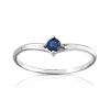 Bague or 750 blanc saphir
