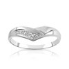 Bague or 750 blanc diamant