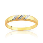 Bague or 750 2 tons diamant
