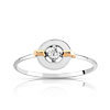 Bague 2 ors 750 diamant