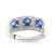 Bague or 750 blanc saphir et diamant