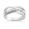 Bague or 750 blanc diamant