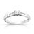 Bague or 750 blanc diamant