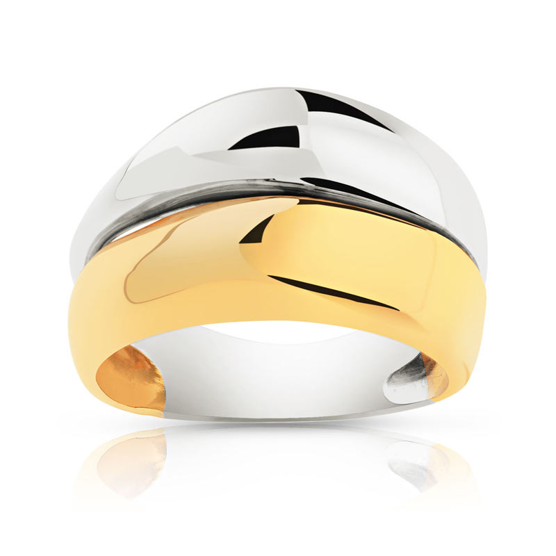 bague 2 ors 750 bague en 2 ors 750 or jaune or blanc 7 20 g taille 50 ...