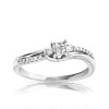 Bague or 750 blanc diamant