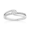 Bague or 750 blanc diamant