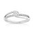 Bague or 750 blanc diamant