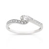Bague or 750 blanc diamant