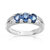 Bague or 750 blanc saphir et diamant