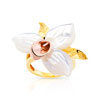 Bague 2 ors 750 nacre blanche