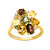 Bague or 750 pierre fine et diamant