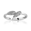 Bague or 750 blanc diamant
