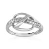 Bague or 750 blanc diamant