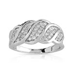 Bague or 750 blanc diamant