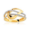 Bague or 750 2 tons diamant