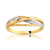 Bague or 750 2 tons diamant