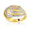 Bague or 750 2 tons diamant