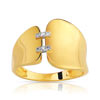 Bague or 750 2 tons diamant