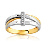 Bague 2 ors 750 diamant