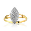 Bague or 750 2 tons diamant