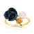 Bague or 750 jaune nacre