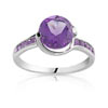 Bague or 750 blanc améthyste