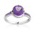 Bague or blanc am&eacute;thystes