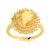 Bague or citrine diamants ambr&eacute;s