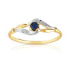 Bague or 750 2 tons saphir