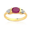 Bague or 750 2 tons rubis et diamant
