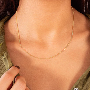 Gold-plated curb chain 45 cm