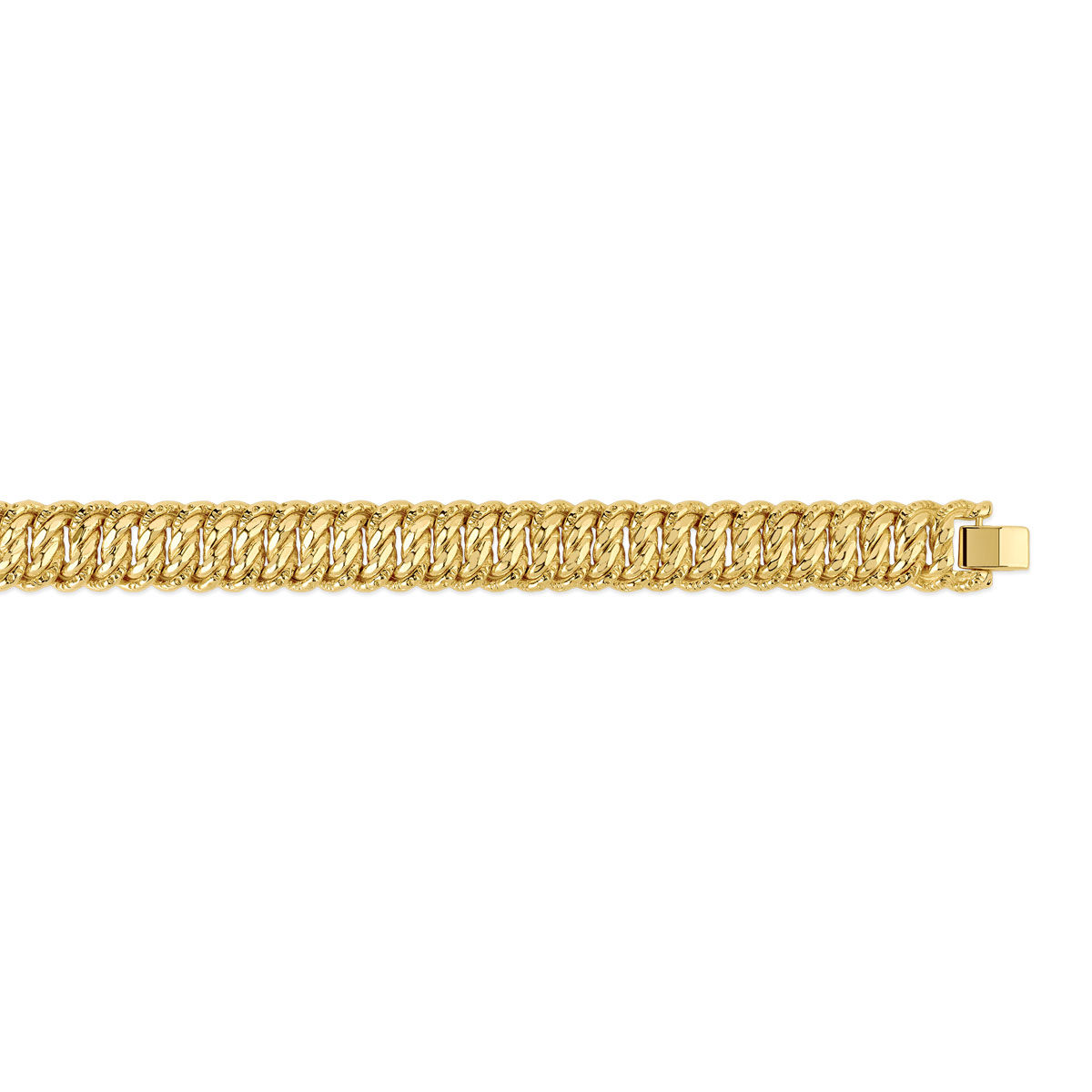 Bracelet plaqué or maille américaine 23 cm