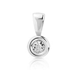 Pendentif or 750 blanc diamant