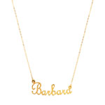Collier or 750 jaune pr&eacute;nom