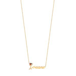 Collier or 375 jaune pr&eacute;nom
