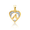 Pendentif or 750 2 tons diamant personnalisable